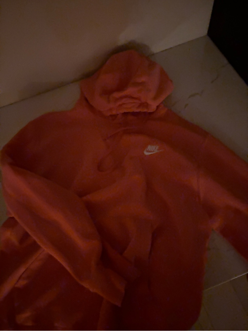 Nike Men’s Orange Crewneck Hoodie